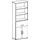 kantoorstelling HxBxD 2160x800x420mm lichtgrijs