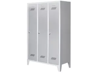lockerkast v. kinderen,HxBxD 1600x930x500mm,3vak,RAL7035,front RAL7035 - 2