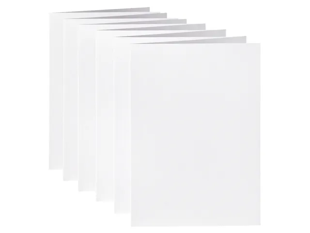 Correspondentiekaart Papicolor dubbel 105x148mm kraft wit pak à 6 st