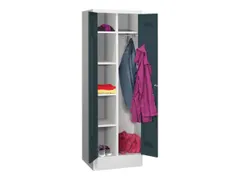 kleding-/wasgoedkast,HxBxD 1850x600x500mm,RAL7035,front RAL7016