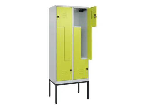 Z-garderobekast,HxBxD 2120x800x500mm,vak B 200/400mm,draaigrendel
