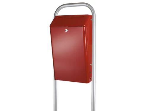Buitenafvalbak met klep 50 Liter Rood