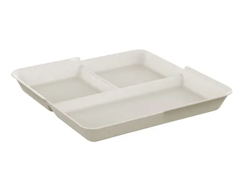 Bord Circulware Circulplate 1100ml 3-vaks herbruikbaar 12 stuks