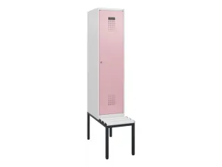 locker met bank,HxBxD 1950x400x815mm,1vak,vak B 400mm,cilinderslot - 2