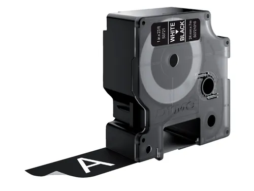 Labeltape Dymo 53721 D1 S721010 24mmx7m wit op zwart