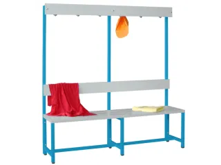 omkleedbank,HxLxD 1600x1500x400mm,onderstel RAL5012 - 2
