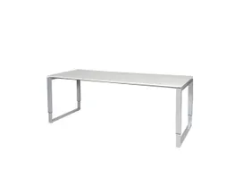 Domino Plus Bureau Hoogte Verstelbaar 2000x800mm Wit 25mm Alu O-Poot
