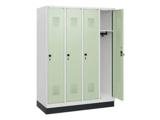 schoollocker,HxBxD 1630x1200x500mm,4vak,vak B 300mm,draaigrendel - 1