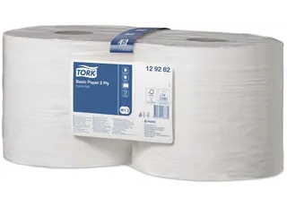 Poetsrol Tork 2-laags Wit 129262 Basic Combi rol W1/2 multifunctioneel - 5