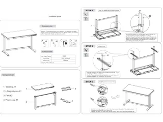 Zit-Sta Werkplek 120cm Kunststof Wit Blad Elektrisch Verstelbaar - 6