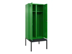 locker met bank,voor scheiding van kleding,HxBxD 2120x800x815mm,2vak