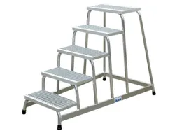 Montagetrap Aluminium H 1 0M 5Treden Incl. Platform Treden Rooster