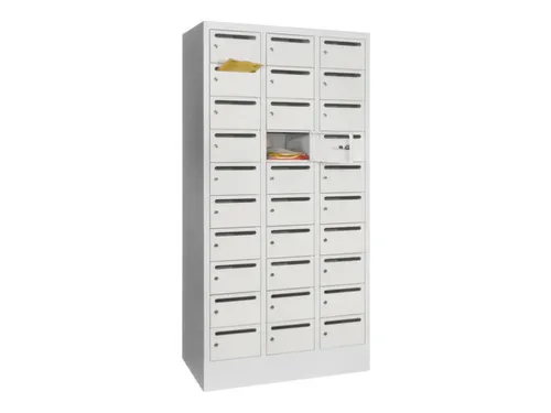 Postsorteerkast 1850x930x500mm 3x10 Vakken Ral7035 Front Ral7035