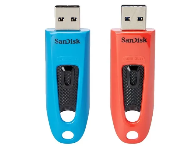SanDisk Ultra USB Stick 64GB Blauw,Rood Duo Pack