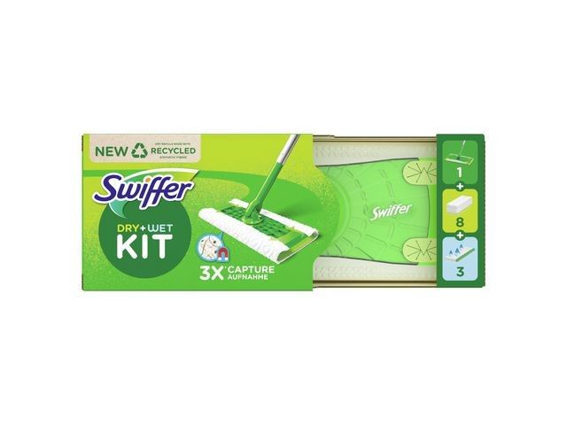 Swiffer Vloerreiniger XXL Starterskit Met 1 Handvat 8 Droge Doekjes Navullingen SWIFFER