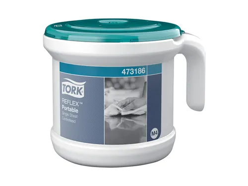 Startpakket Tork Reflex M4 draagbare dispenser wit/turquoise 473186