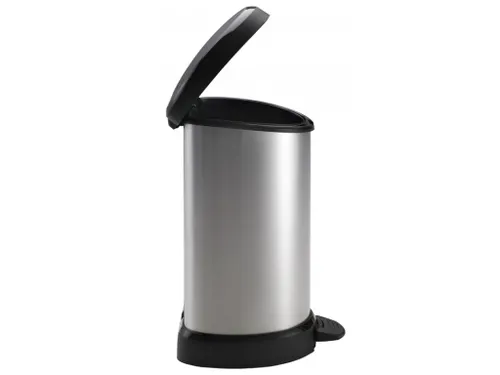 Pedaalemmer Decobin 20 Liter Zilver