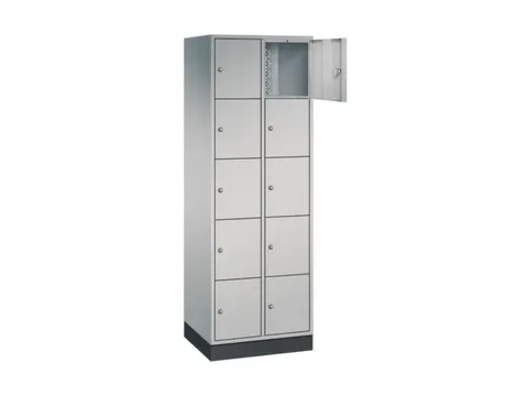 lockerkast,HxBxD 1950x620x500mm,2x5vakken,cil.-slot,sokkel