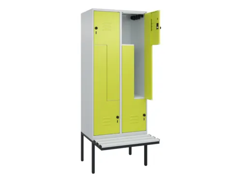 Z-garderobekast,HxBxD 2120x800x815mm,4vak,vak B 400mm,draaigrendel