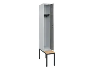 locker met bank,HxBxD 2120x300x815mm,1vak,vak B 300mm,cilinderslot - 1