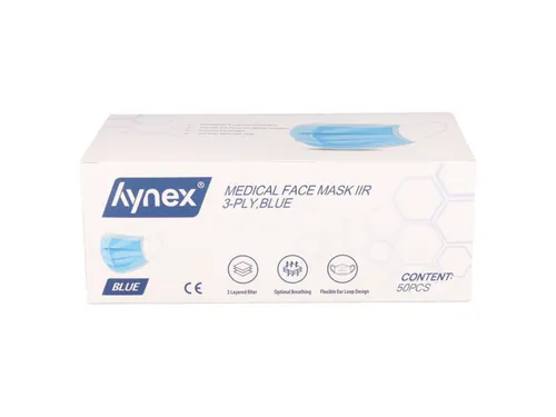Mondmasker Hynex IIR 3-laags 50 stuks blauw