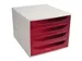 Ladenblok Ecobox 4 Laden A4+ Rood