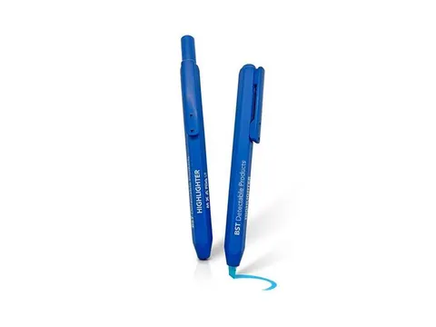 Markeerstift intrekbaar detecteerbaar blauw blauwe inkt 10 stuks