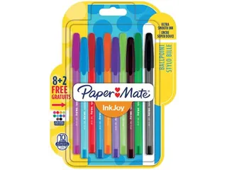 balpen InkJoy 100 met dop Assorti Medium blister 8 + 2 gratis - 1