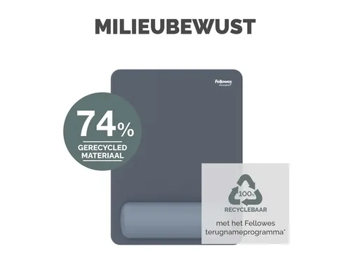 Muismat met polssteun Fellowes Breyta XL blauw 21x28cm