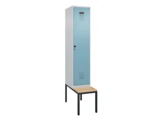 locker met bank,HxBxD 2120x400x815mm,1vak,vak B 400mm,draaigrendel - 3