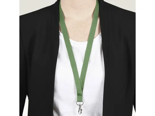 Lanyard Avery rPET groen 440x15mm met karabijnhaak 10 stuks