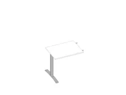 aanbouwtafel,i.h.v.,v. C-voet,HxBxD 730x800x600mm,blad wit