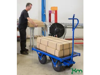 handtrekwagen,draagverm. 1300kg,laadvl. LxB 1200x690mm,Multiplexplaat - 2