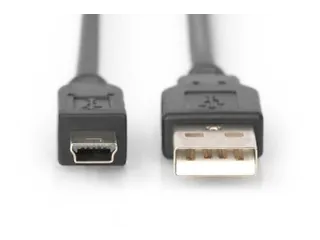 USB 2.0 Aansluitkabel Type A - Mini B (5-pins) St/St 1,8m Zwart - 2