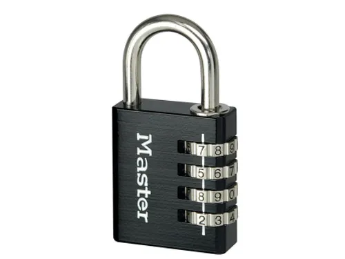 Hangslot MasterLock combi alu + sleutel 40mm zwart
