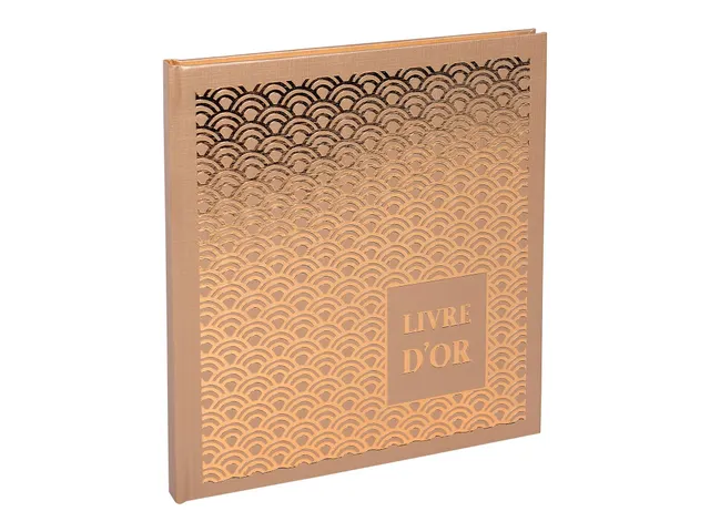 Livre d'or 140 pages tranche or - Format 21x19cm - PALMYRE - Visuels a