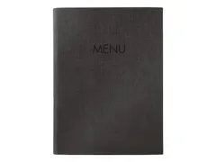 Menukaart map Sigel A5 zwart voor 8 blad