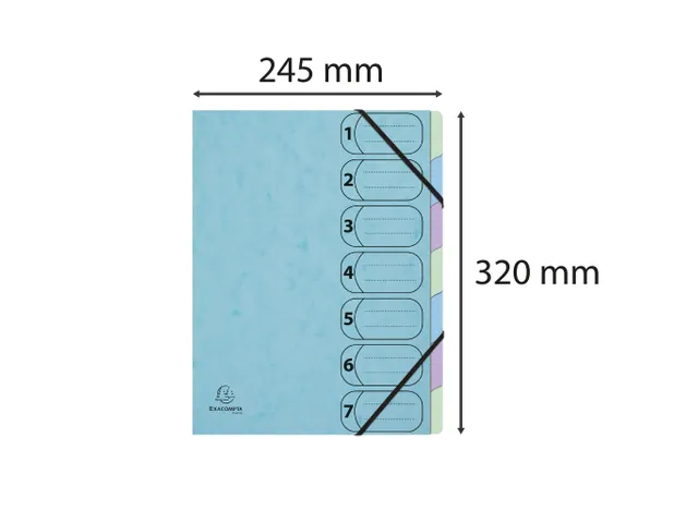 Sorteermap Harmonika 7 Indel A4 AQUAREL