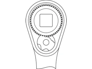 GEDORE 2093 U-20omkeerbare ratel 1/4 inch,2K steel,127mm - 12