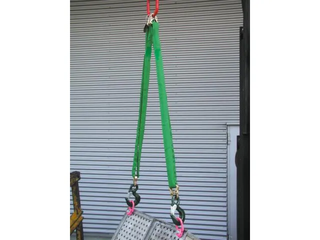 Hijsstroppen 2-Sprong Draagvermogen 0-45° 2 8T Nuttige L 1 5M Groen