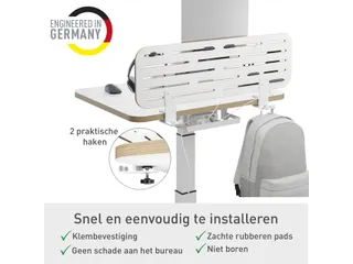 Leitz Ergo Bureau Ophangbord met laptophouder, 80x25 cm - 5