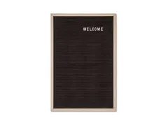 Letterbord Zwart 40x60cm met houten lijst