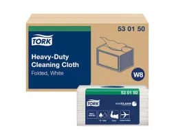 Reinigingsdoek Tork W8 Premium Heavy-Duty 1-laags 45 vel wit 530150