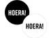 KP Sticker rond 40mm "HOERA!" zwart en wit 250 stuks