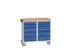 montagetafel 980x1050x600mm multiplexblad 10 laden duwbeugel RAL5010