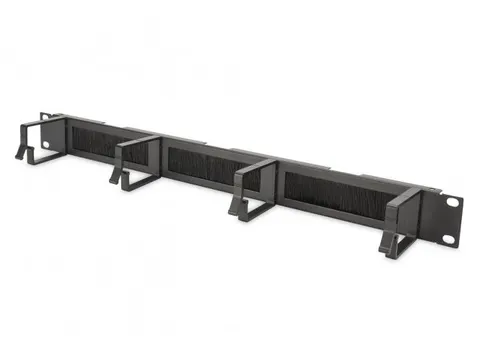 1U-paneel voor kabelbeheer met borstelstrips voor 19'' (483mm) kasten