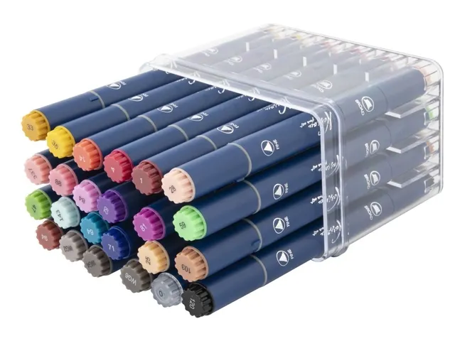 Marqueur à alcool Nassau Arts pointe duo set 24 couleurs