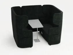 Zitgroep,2Banken,Tafel,4-Zits,Geluidabsorberend,Stof Antraciet
