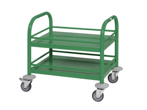 Serveerwagen,Draagverm. 80Kg,2Etage(S),Staaletage,Groen