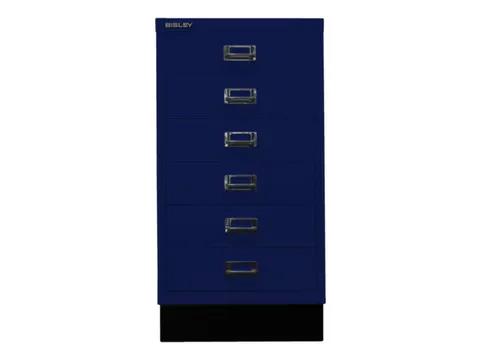 kantoor-ladekast HxBxD 670x349x432mm 6 laden romp oxfordblauw staal